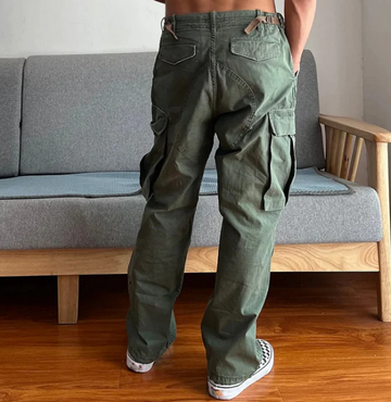 Men's Loose Large Pocket Wear-Resistant Cargo Paratrooper Pants